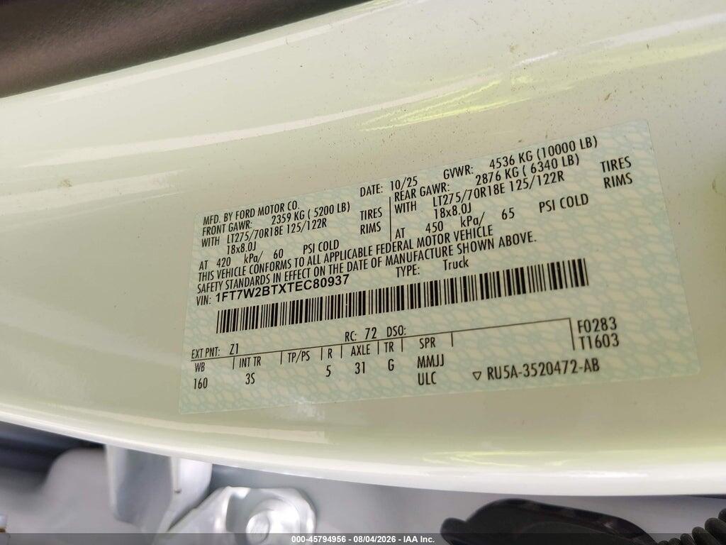 1FT7W2BTXTEC80937 2026 FORD F-250 photo no. 9
