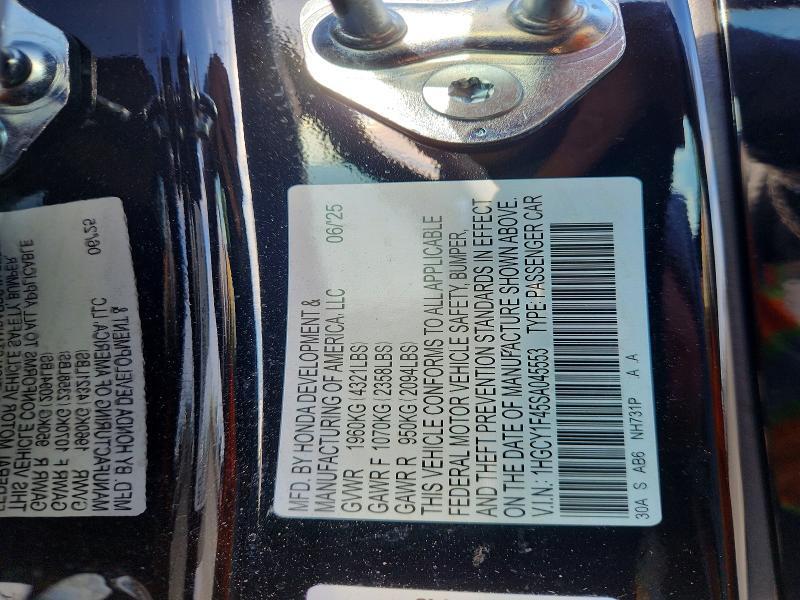 1HGCY1F45SA045553 2025 HONDA ACCORD photo no. 12