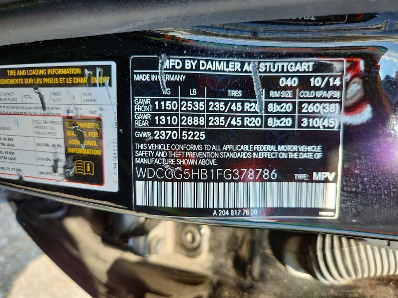2015 MERCEDES-BENZ GLK 350 — Фото 13 из 13