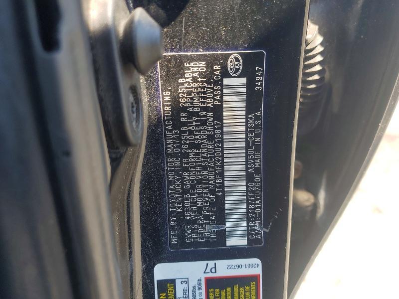 2013 TOYOTA CAMRY SE — Фото 12 из 12