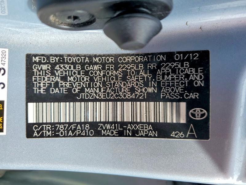 2012 TOYOTA PRIUS V TWO — Фото 13 из 13