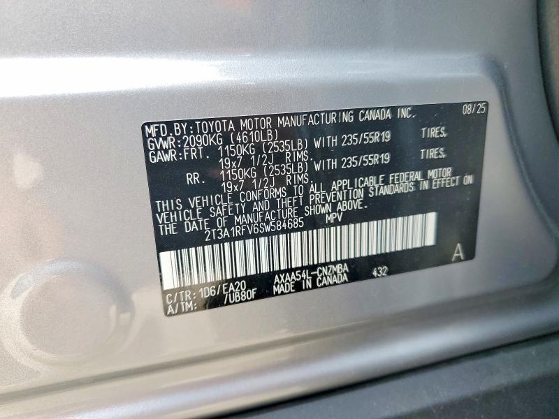 2025 TOYOTA RAV4 XLE PREMIUM — Фото 12 из 12
