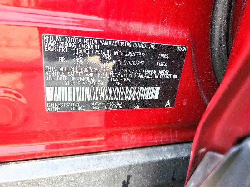 2024 TOYOTA RAV4 LE — Фото 13 из 13