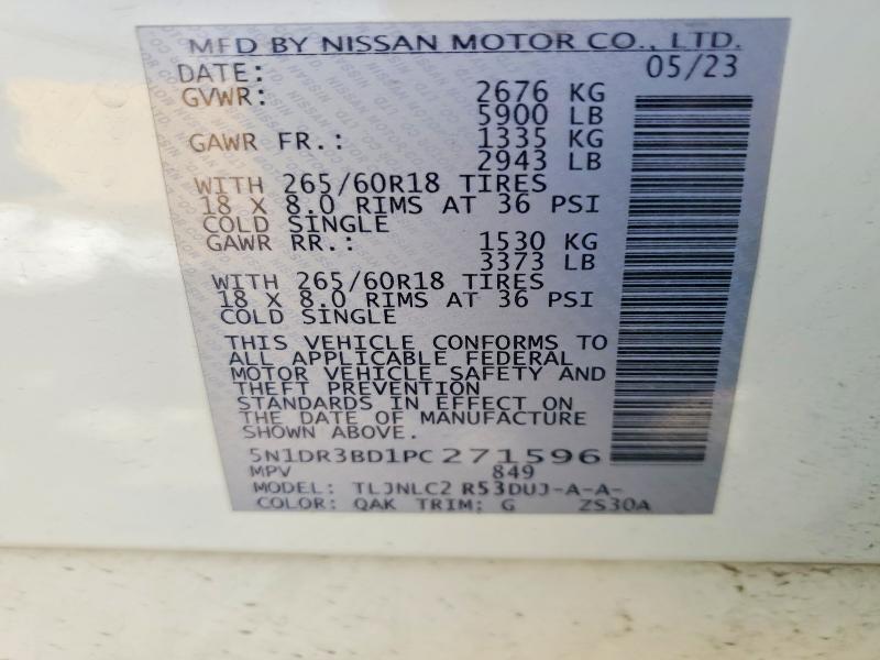 2023 NISSAN PATHFINDER SV — Фото 13 из 13
