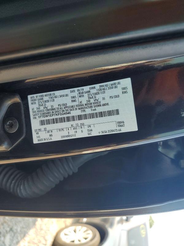 1FTEW1EP7KFD24546 2019 FORD F150 photo no. 12