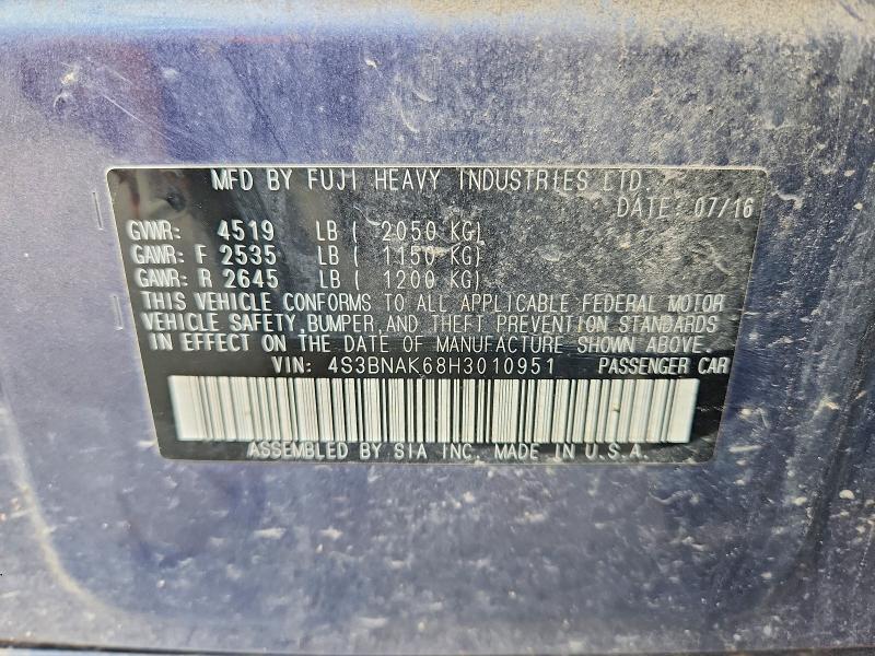 4S3BNAK68H3010951 2017 SUBARU LEGACY photo no. 12