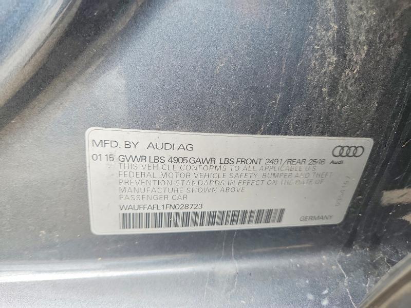 2015 AUDI A4 PREMIUM PLUS — Фото 12 из 12