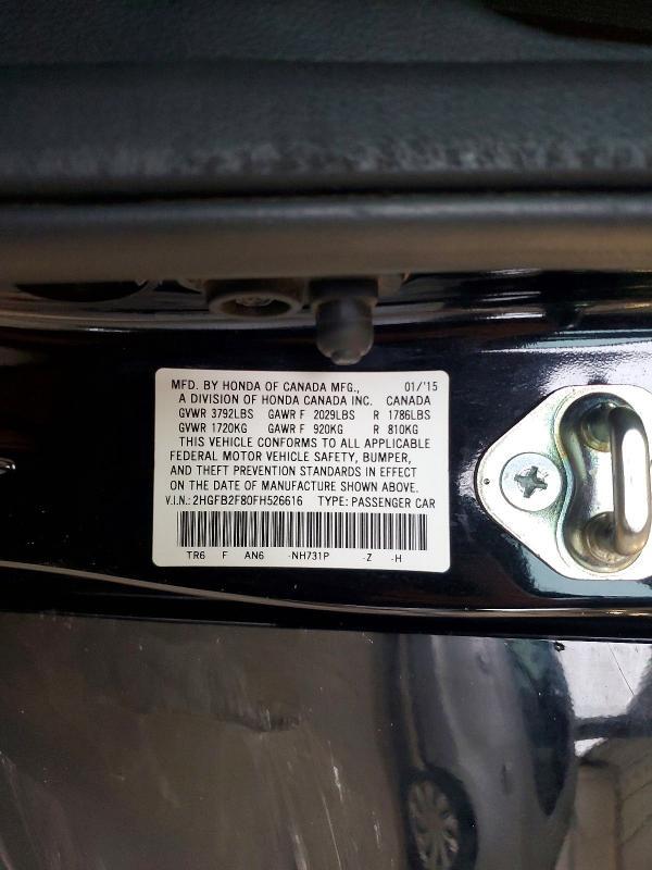 2015 HONDA CIVIC EX — Фото 12 из 12