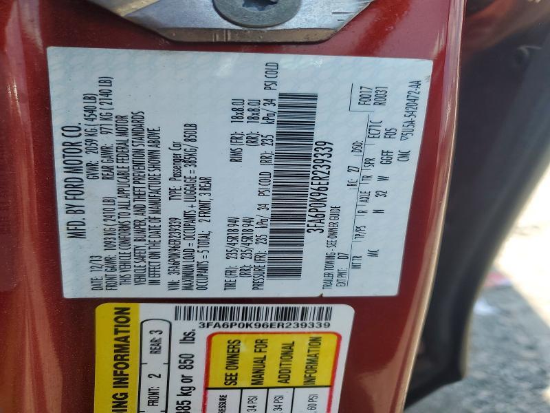2014 FORD FUSION TITANIUM — Фото 12 из 12