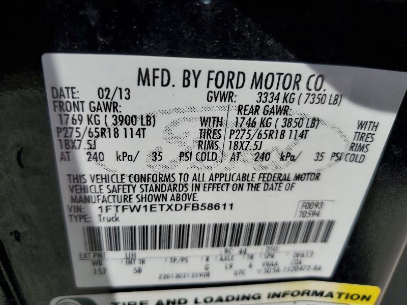 2013 FORD F150 SUPERCREW — Фото 13 из 13