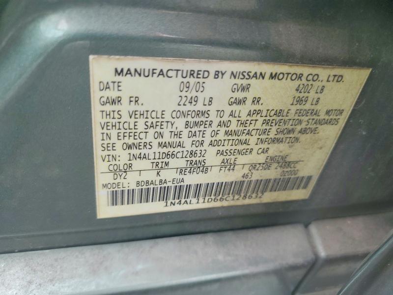 2006 NISSAN ALTIMA 2.5 — Фото 12 из 12