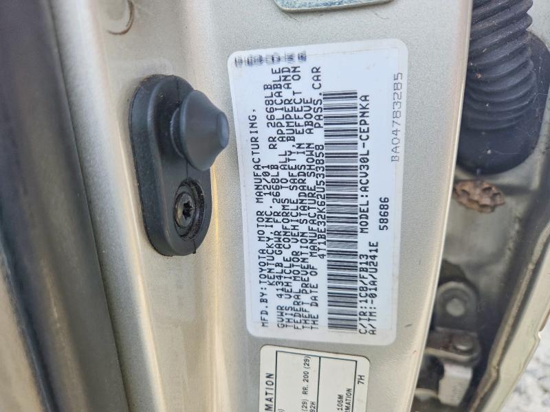 2002 TOYOTA CAMRY LE — Фото 12 из 12