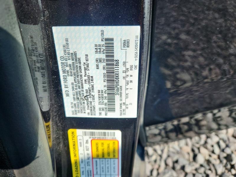 2019 FORD FUSION SE — Фото 12 из 12