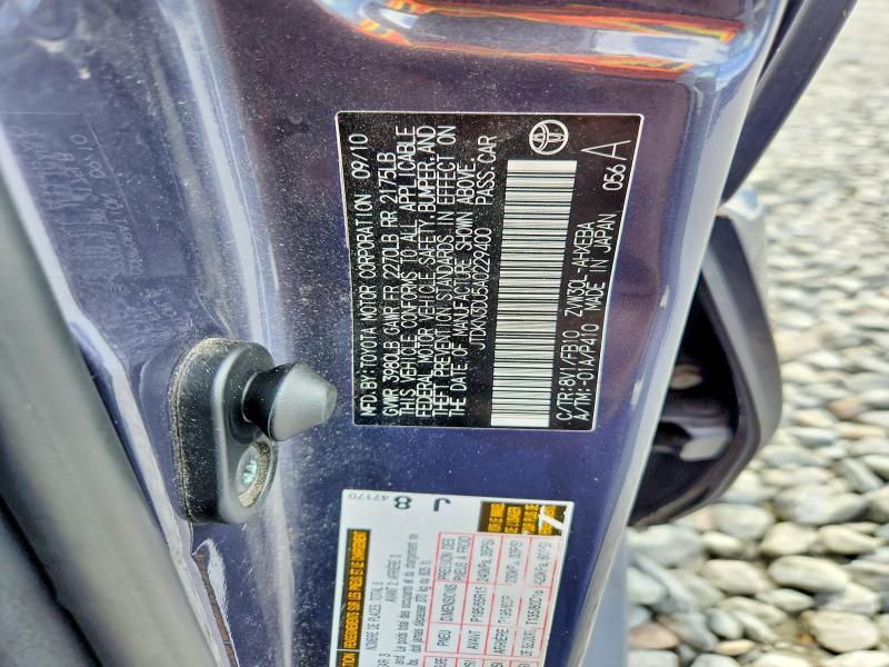 JTDKN3DU5A0229400 2010 TOYOTA PRIUS photo no. 12