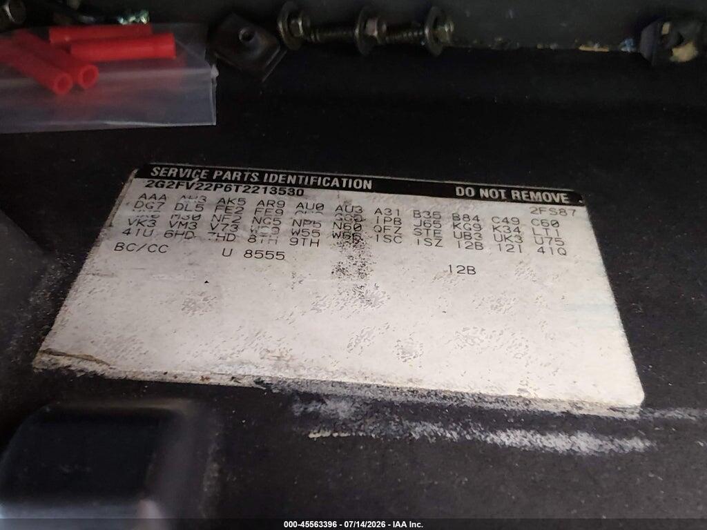 2G2FV22P6T2213530 1996 PONTIAC FIREBIRD photo no. 9