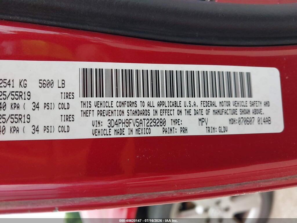 3D4PH9FV5AT229280 2010 DODGE JOURNEY photo no. 9
