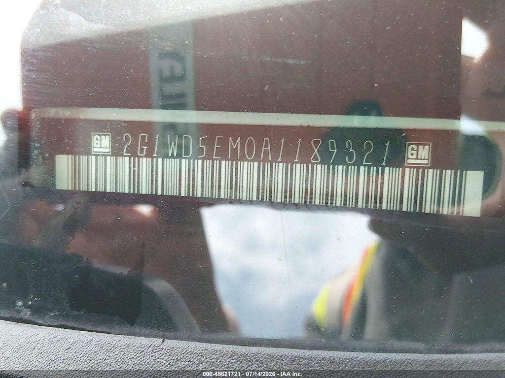 2G1WD5EM0A1189321 2010 CHEVROLET IMPALA photo no. 9