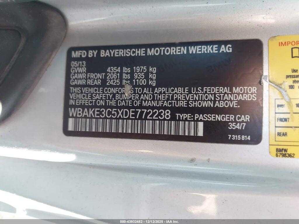 WBAKE3C5XDE772238 2013 BMW 328I photo no. 9