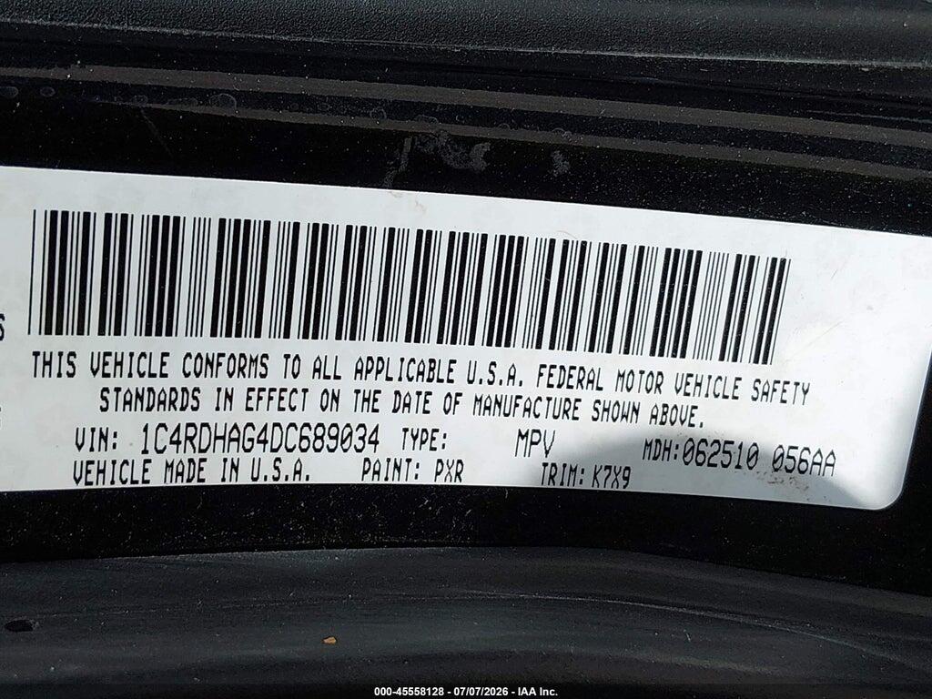 1C4RDHAG4DC689034 2013 DODGE DURANGO photo no. 9