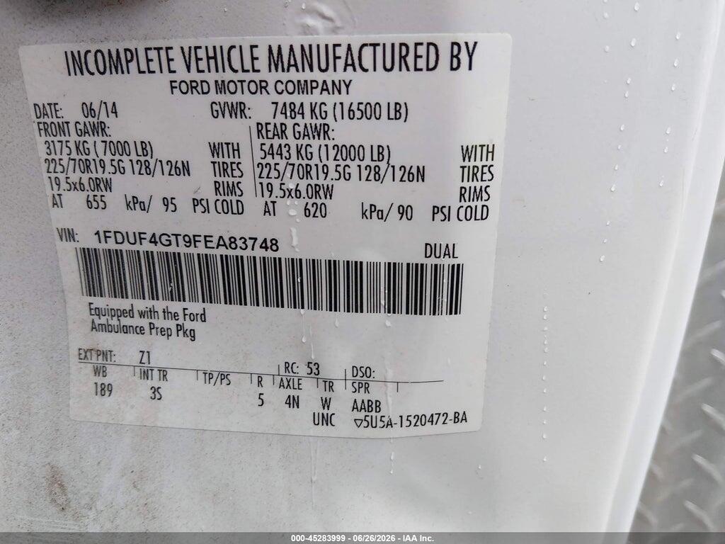 1FDUF4GT9FEA83748 2015 FORD F-450 CHASSIS photo no. 9