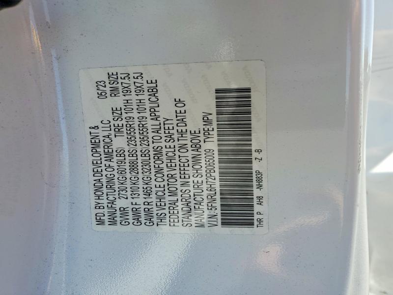 5FNRL6H72PB065009 2023 HONDA ODYSSEY photo no. 12
