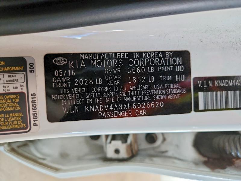 KNADM4A3XH6026620 2017 KIA RIO photo no. 12