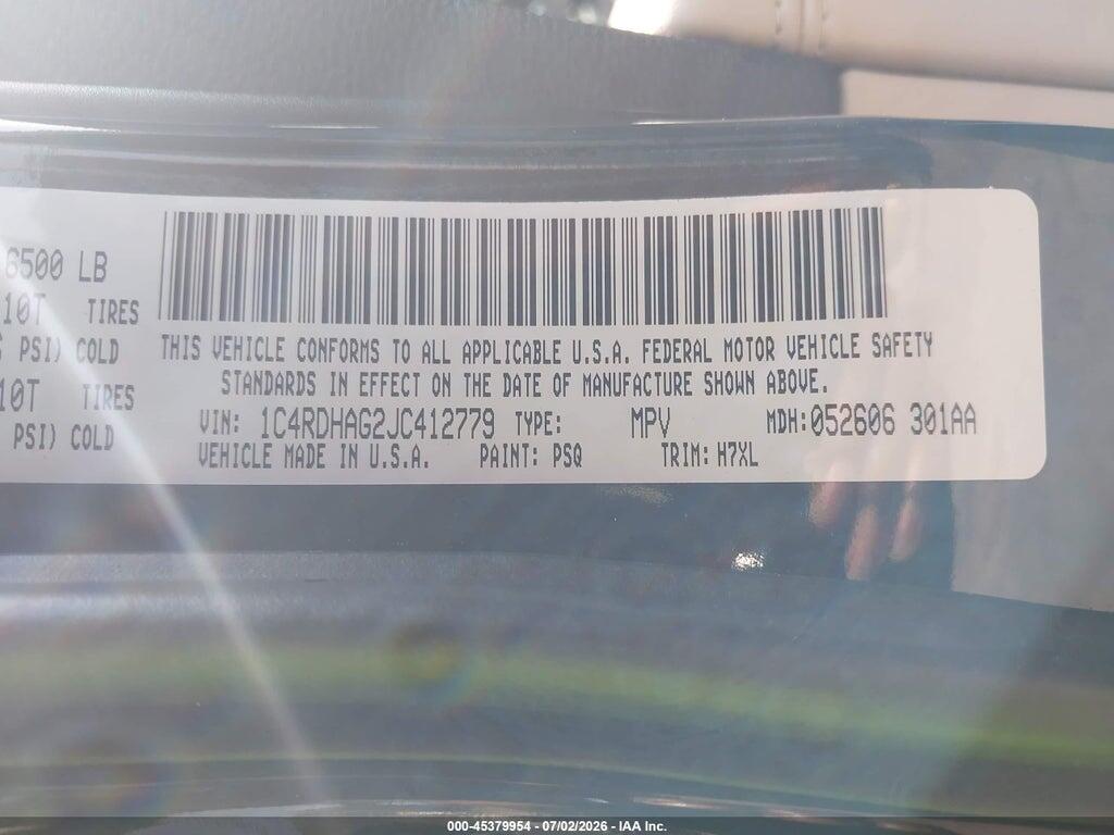 1C4RDHAG2JC412779 2018 DODGE DURANGO photo no. 9