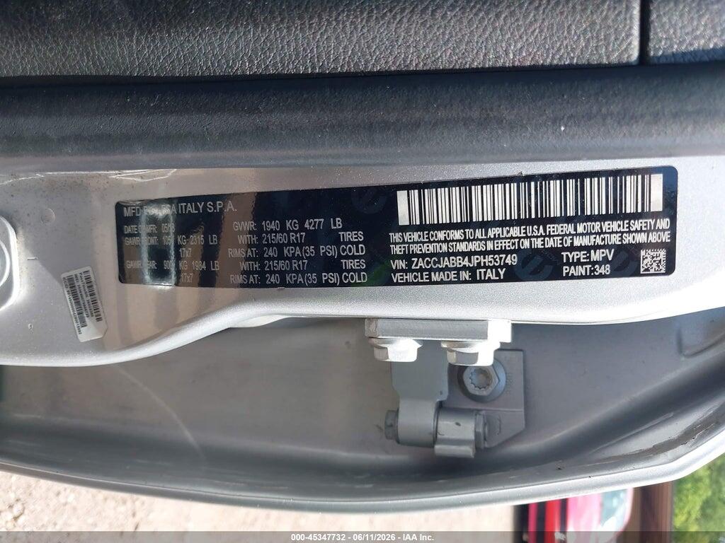 ZACCJABB4JPH53749 2018 JEEP RENEGADE photo no. 9