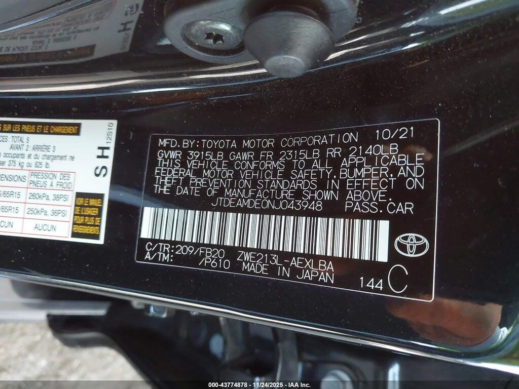 JTDEAMDE0NJ043948 2022 TOYOTA COROLLA photo no. 9