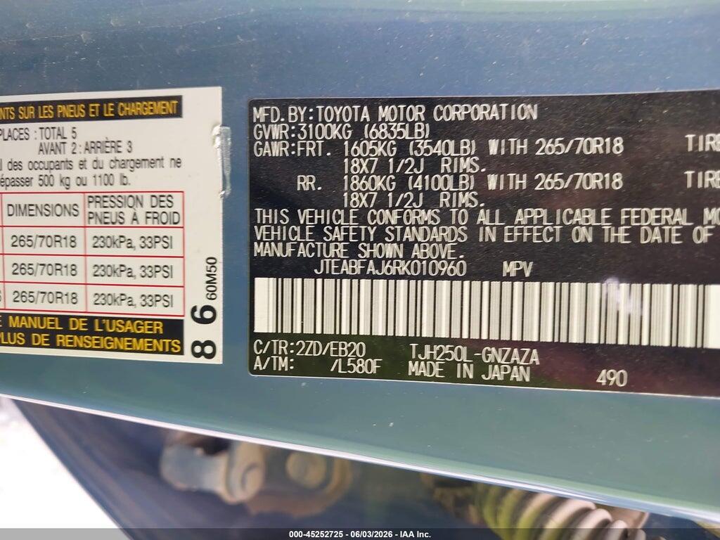 JTEABFAJ6RK010960 2024 TOYOTA LAND CRUISER photo no. 9