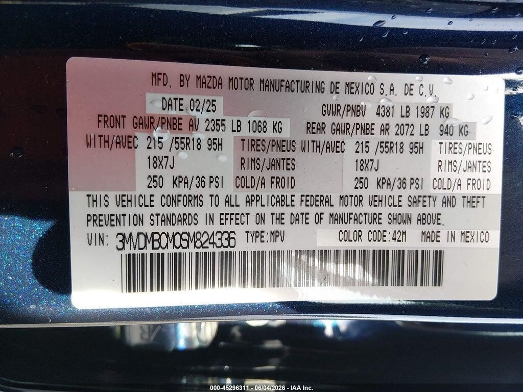 3MVDMBCM0SM824336 2025 MAZDA CX-30 photo no. 9