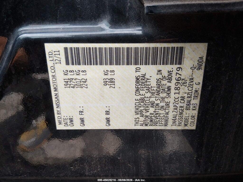 1N4AL2AP2CC189679 2012 NISSAN ALTIMA photo no. 9