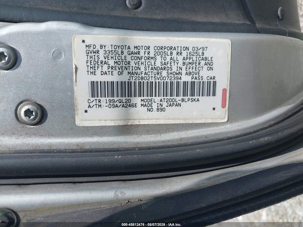 JT2DB02T5V0072394 1997 TOYOTA CELICA photo no. 9
