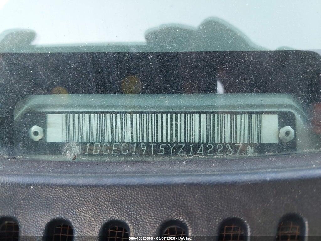 1GCEC19T5YZ142237 2000 CHEVROLET SILVERADO 1500 photo no. 9