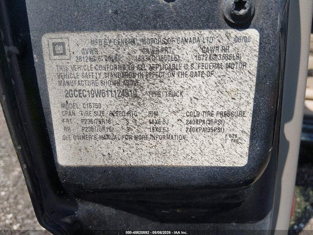 2GCEC19W611124919 2001 CHEVROLET SILVERADO 1500 photo no. 9