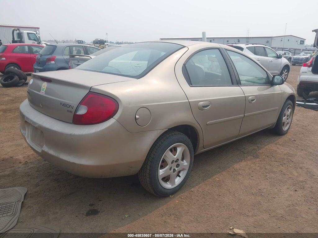 1B3ES46C52D634412 2002 DODGE NEON photo no. 4