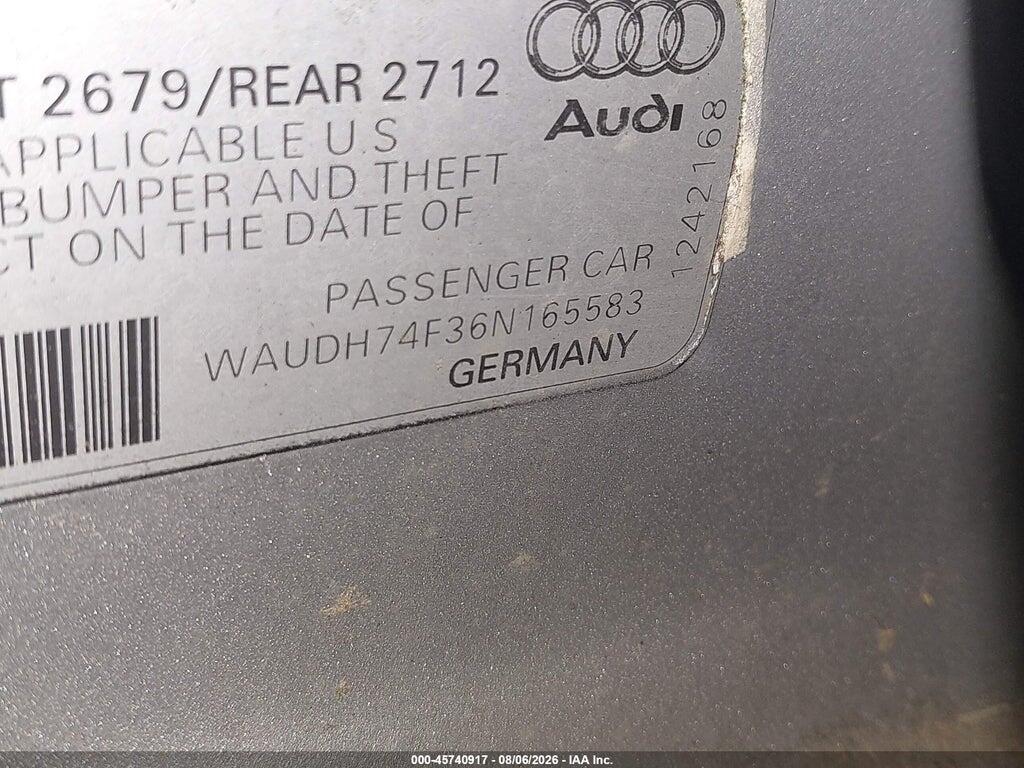 WAUDH74F36N165583 2006 AUDI A6 photo no. 9