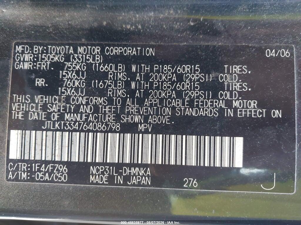 JTLKT334764086798 2006 SCION XB photo no. 9