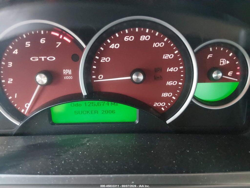 6G2VX12U76L555601 2006 PONTIAC GTO photo no. 7