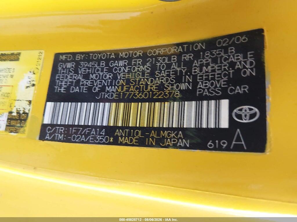 JTKDE177360122378 2006 SCION TC photo no. 9