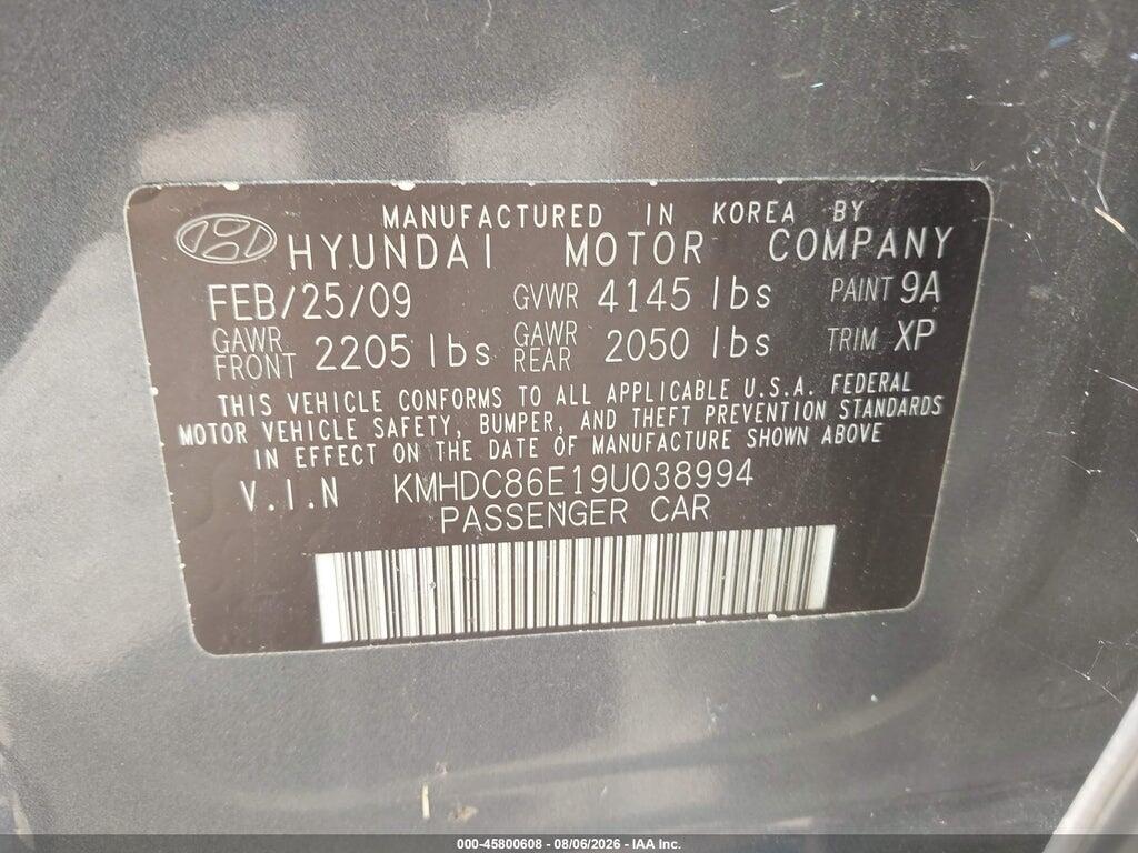 KMHDC86E19U038994 2009 HYUNDAI ELANTRA TOURING photo no. 9