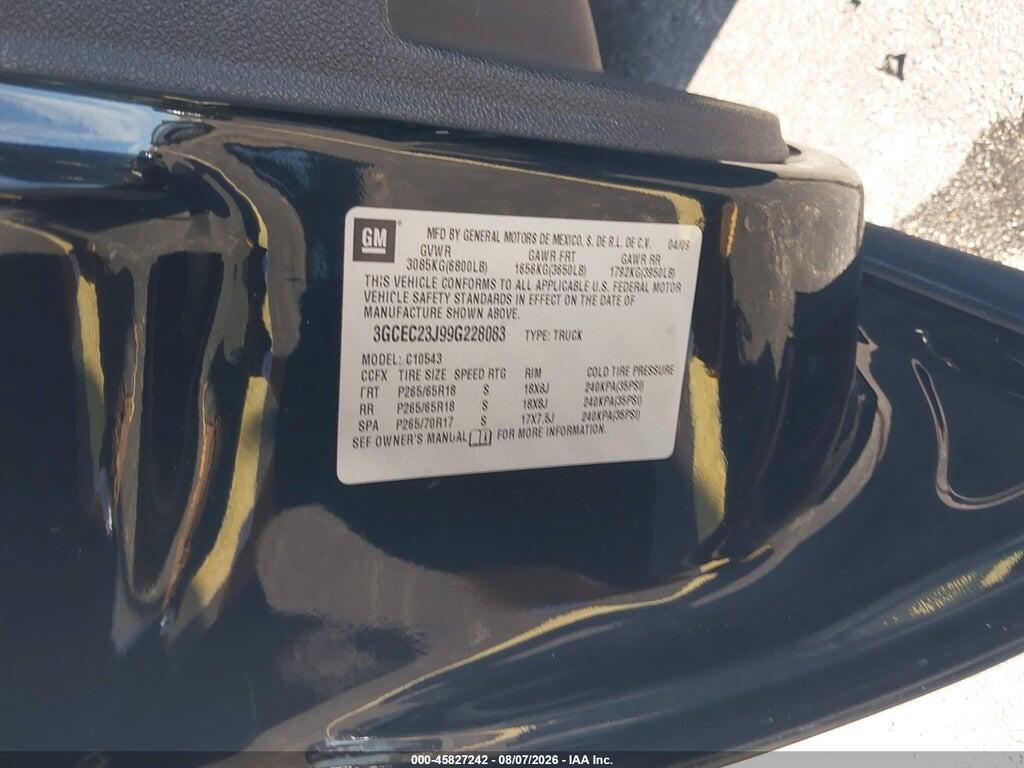 3GCEC23J99G228083 2009 CHEVROLET SILVERADO 1500 photo no. 9