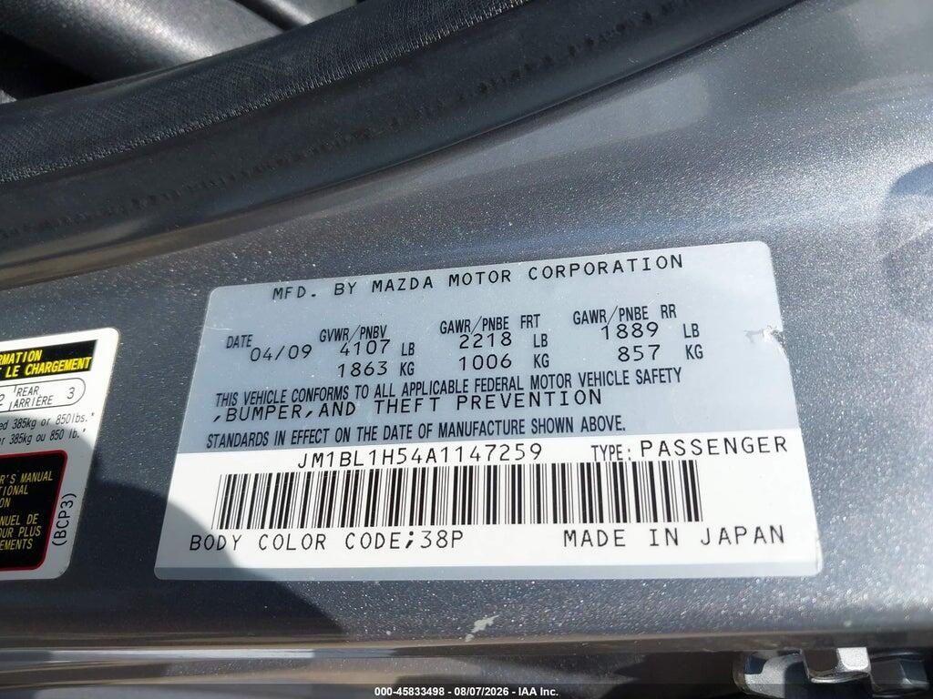 JM1BL1H54A1147259 2010 MAZDA MAZDA3 photo no. 9