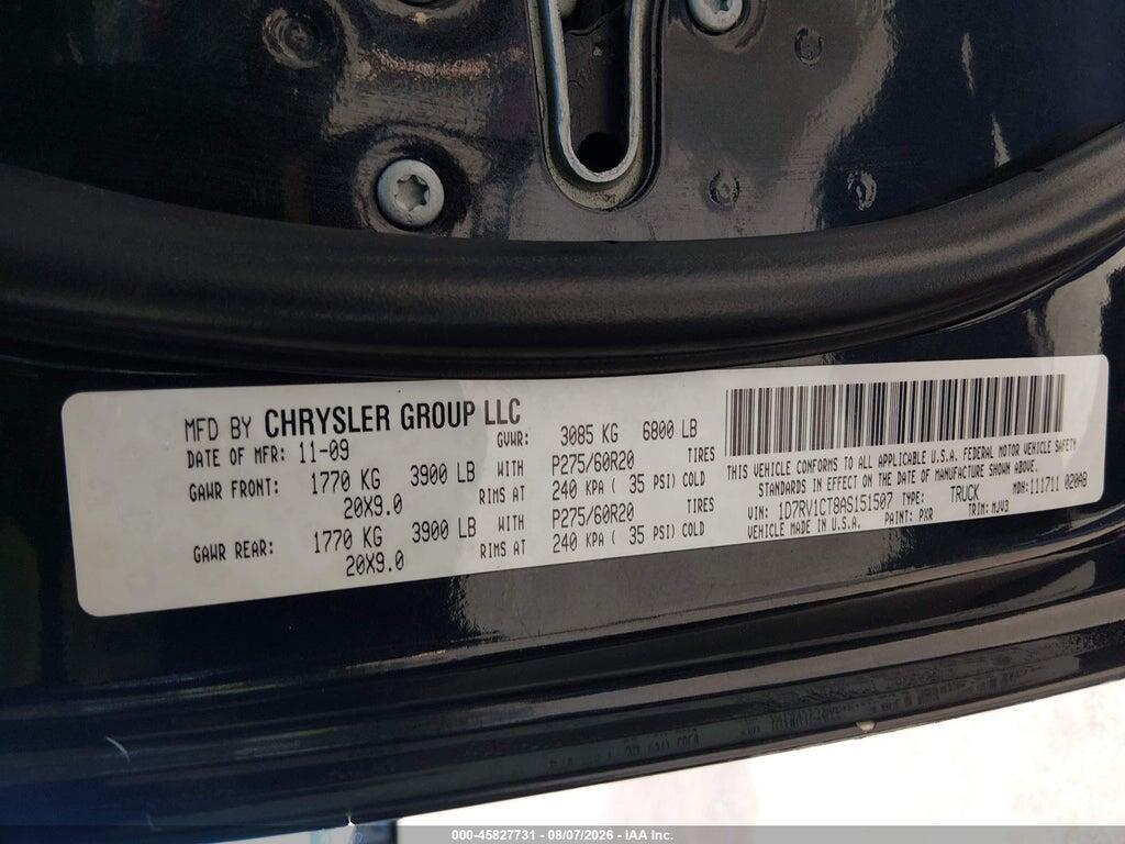 1D7RV1CT8AS151507 2010 DODGE RAM 1500 photo no. 9