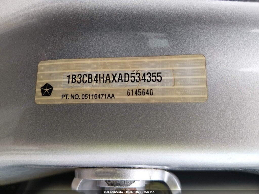 1B3CB4HAXAD534355 2010 DODGE CALIBER photo no. 9
