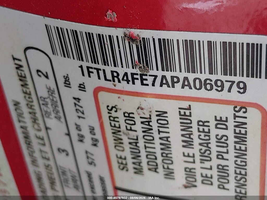 1FTLR4FE7APA06979 2010 FORD RANGER photo no. 9