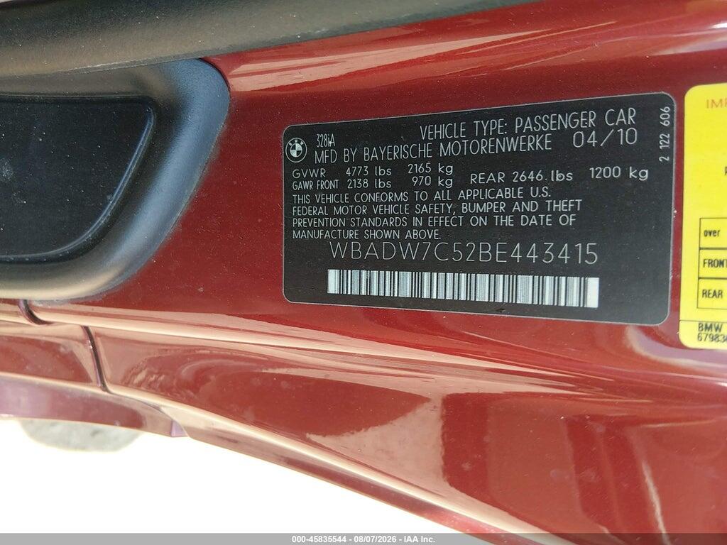 WBADW7C52BE443415 2011 BMW 328I photo no. 9