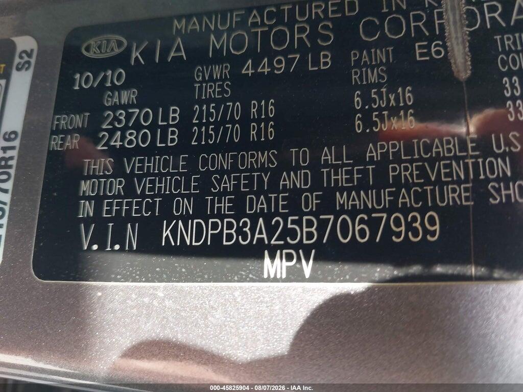 KNDPB3A25B7067939 2011 KIA SPORTAGE photo no. 9