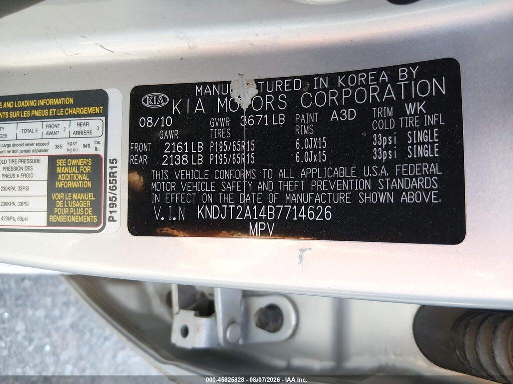 KNDJT2A14B7714626 2011 KIA SOUL photo no. 9