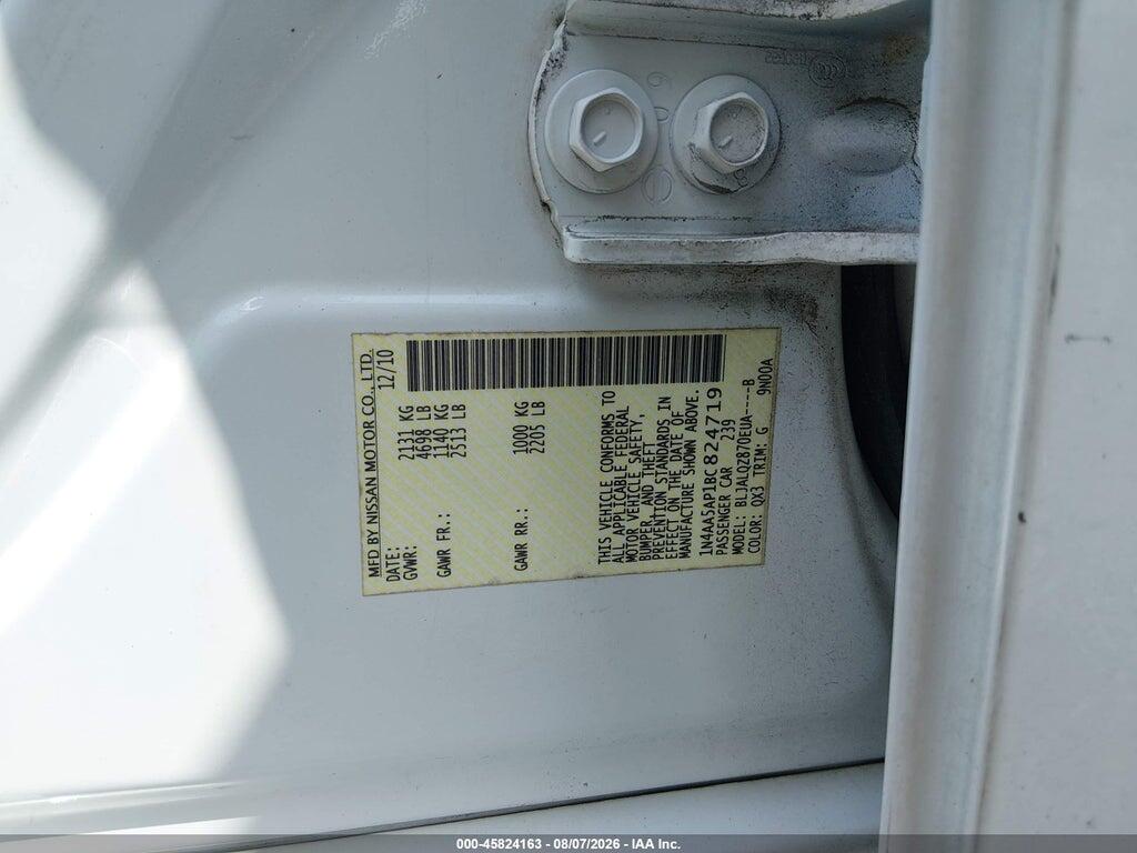 1N4AA5AP1BC824719 2011 NISSAN MAXIMA photo no. 9
